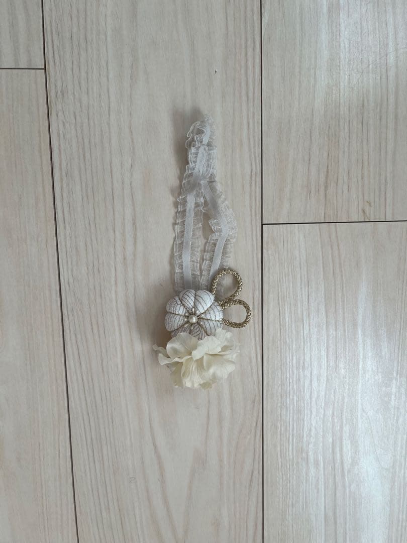 E*＊様 ベビー袴　女の子　tsukihana レン袴　ベビー着物　白　ホワイト