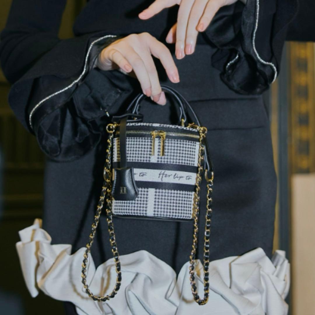 バッグ herlipto HLT Jacquard Mini Vanity Bag