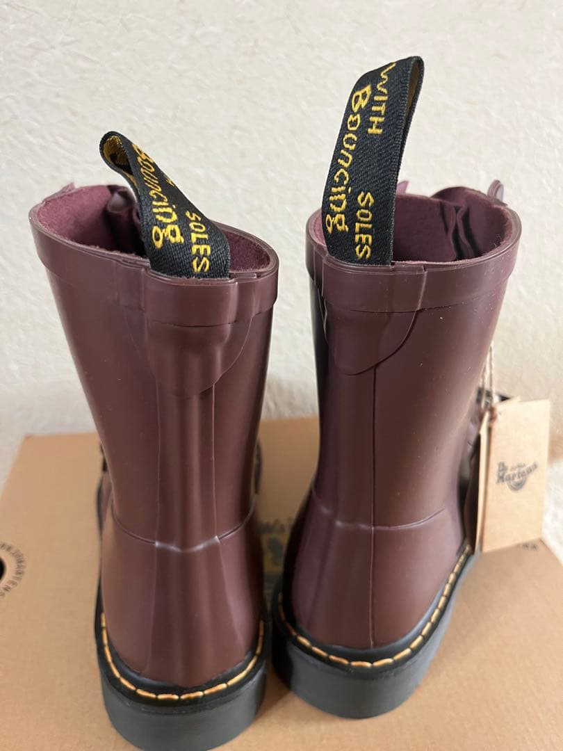 【新品未使用タグ付】廃盤ドクターマーチンレインブーツチェリーレッド　UK6