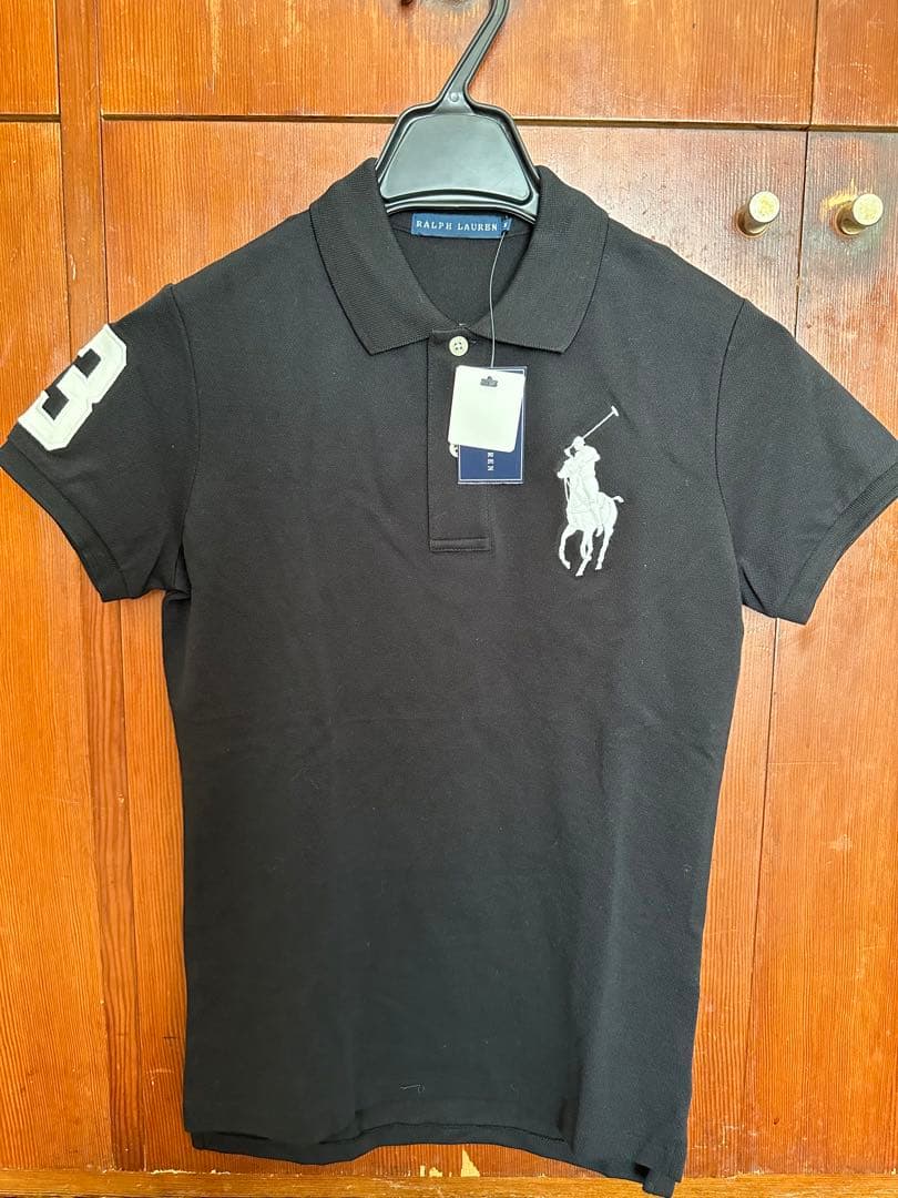 正規品　Ralph Lauren ポロシャツ 黒 3の刺繍 新品タグ付き