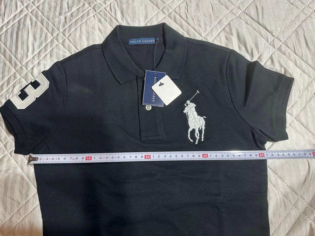 正規品　Ralph Lauren ポロシャツ 黒 3の刺繍 新品タグ付き
