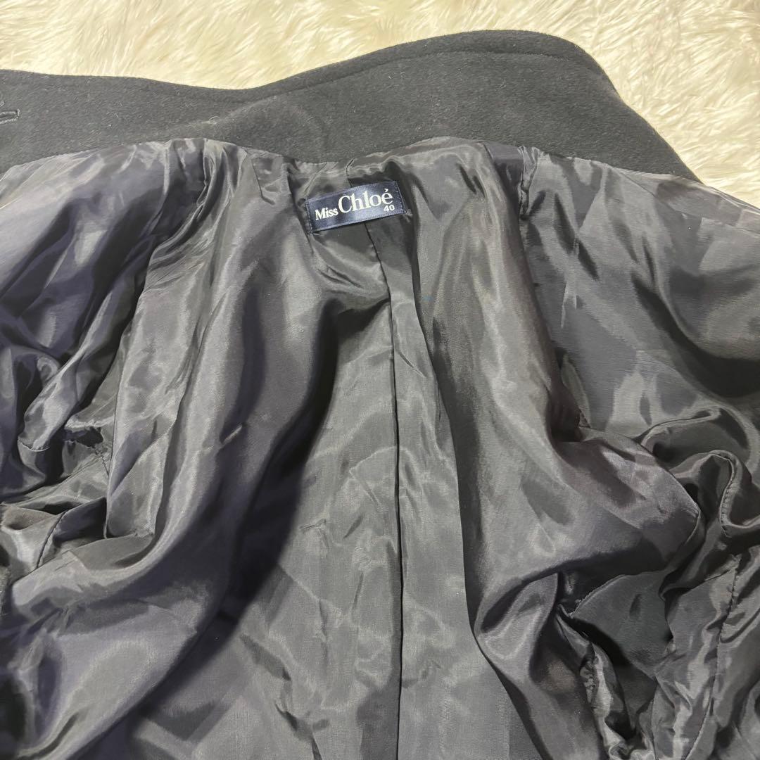 美品✨ミスクロエ ショートコート ジャケット ウール90% 黒 ブラック 40