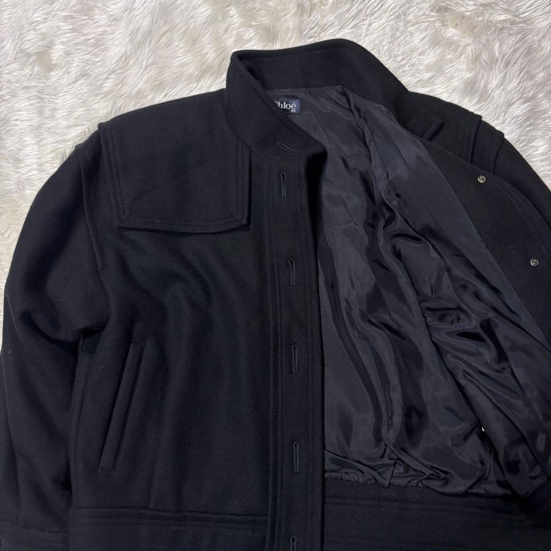 美品✨ミスクロエ ショートコート ジャケット ウール90% 黒 ブラック 40