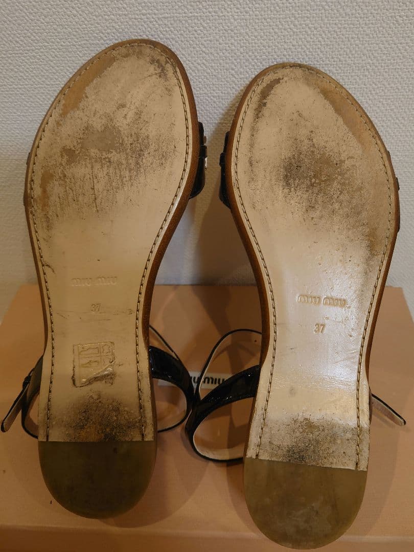 ミュウミュウ　miu miu フラット サンダル　ビジュー