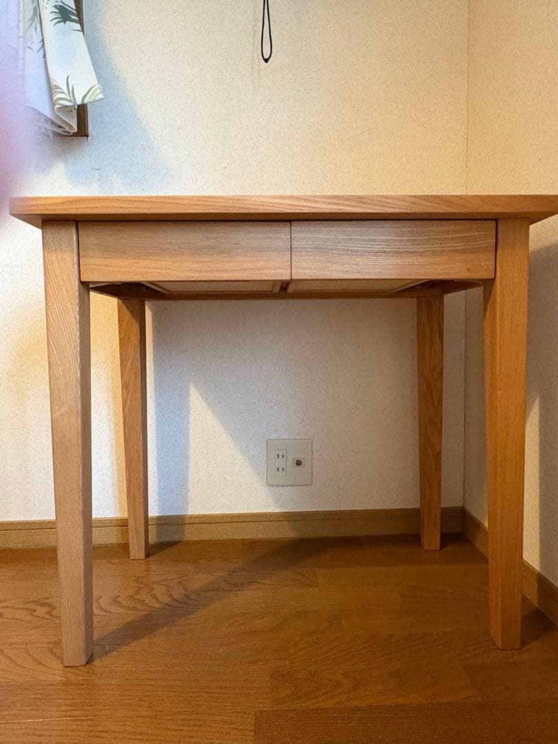 【送料込】無印良品：タモ材パーソナルデスク