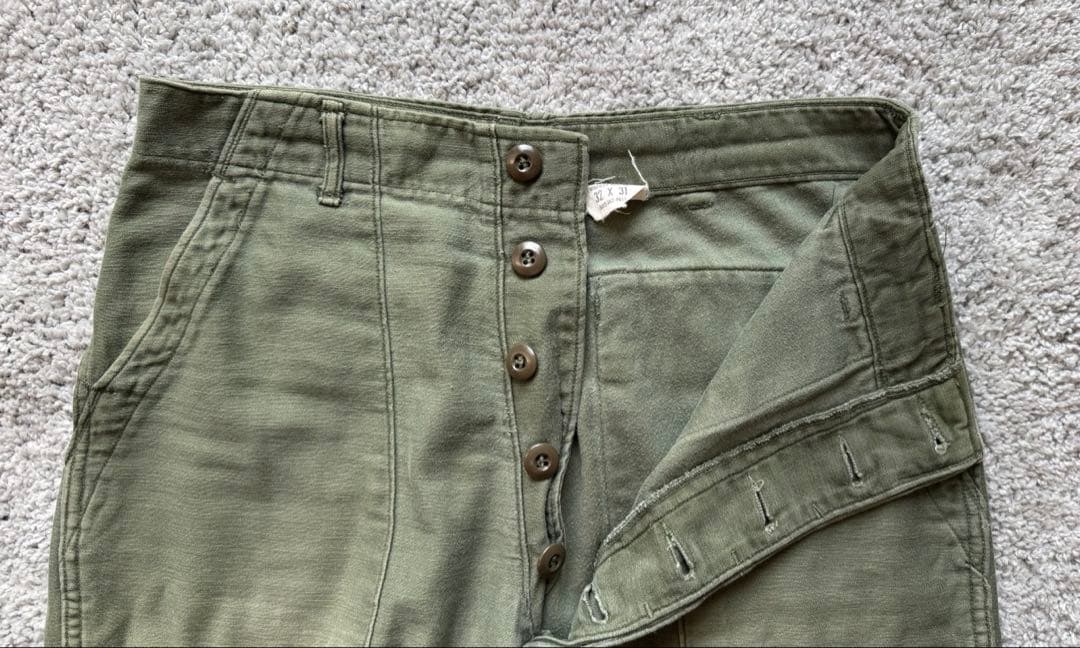 ヴィンテージ US ARMY 70s 米軍 OG-107 ベイカーパンツ 実物