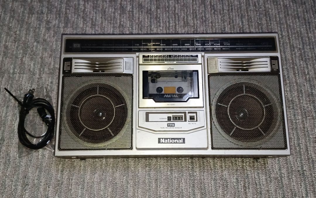 ⚫昭和　National　ナショナル　 カセット　ラジカセ