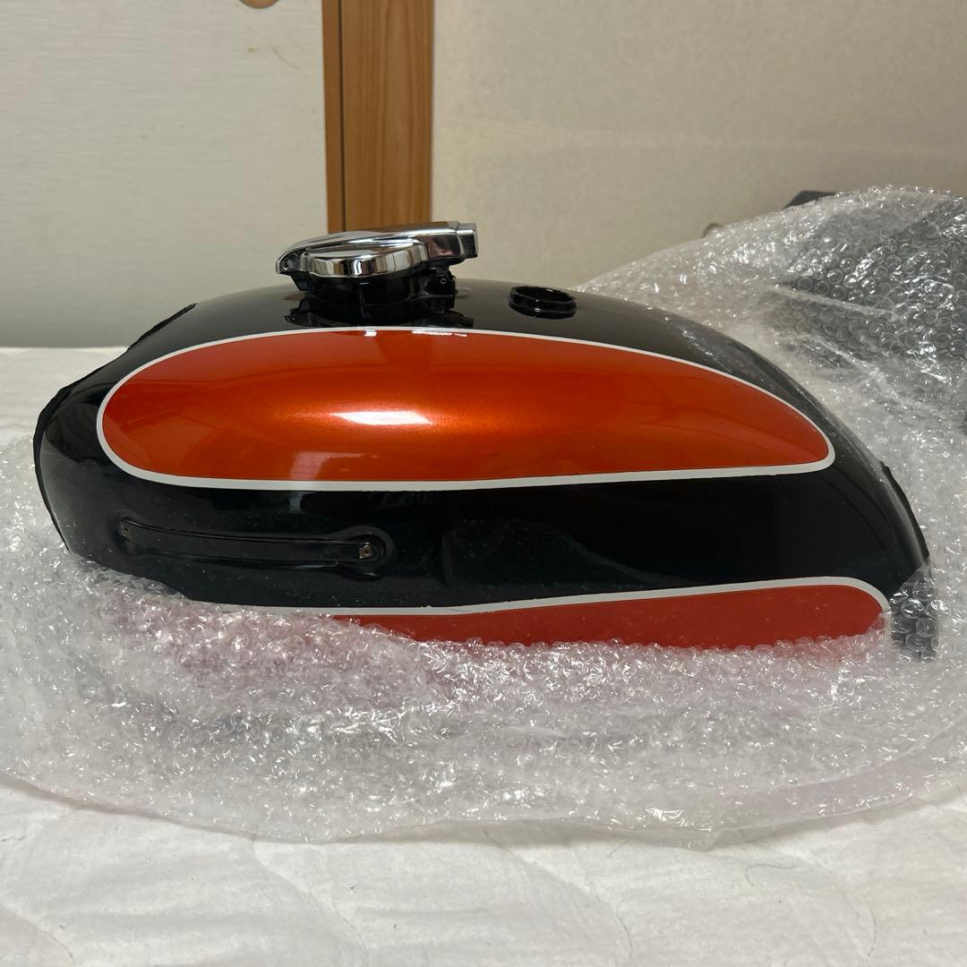 バイク用タンク オレンジ 黒 赤