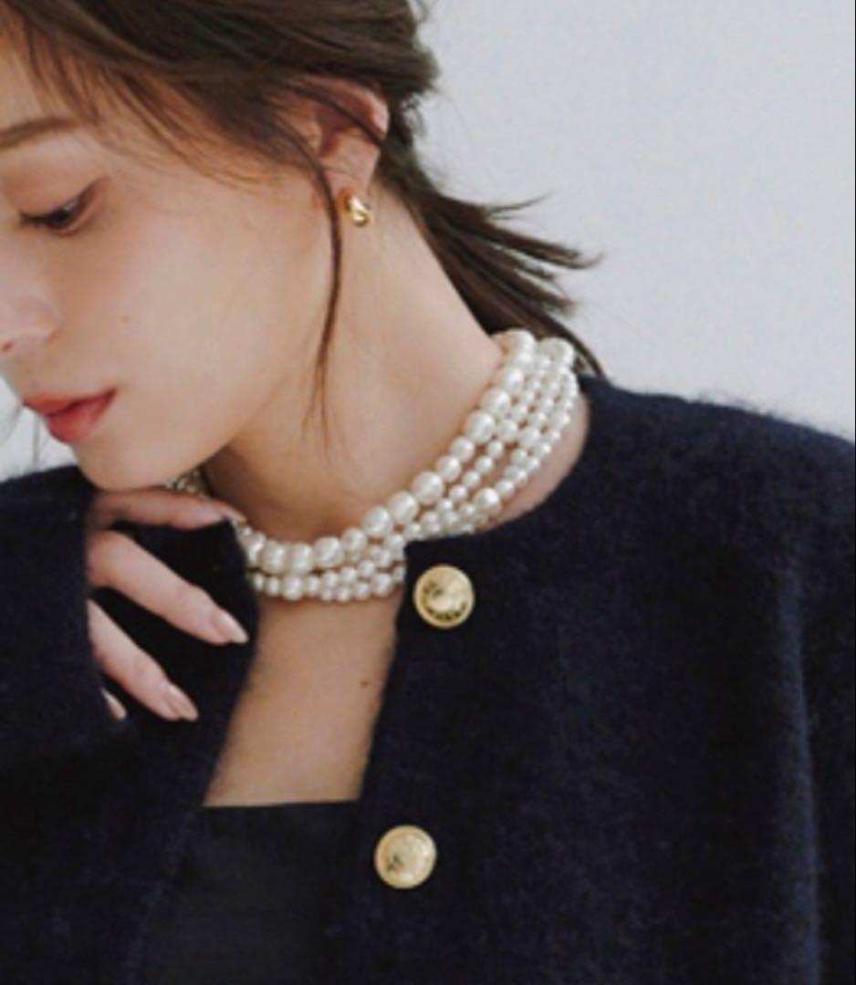 【いくら】anuans バロックパールロングネックレス