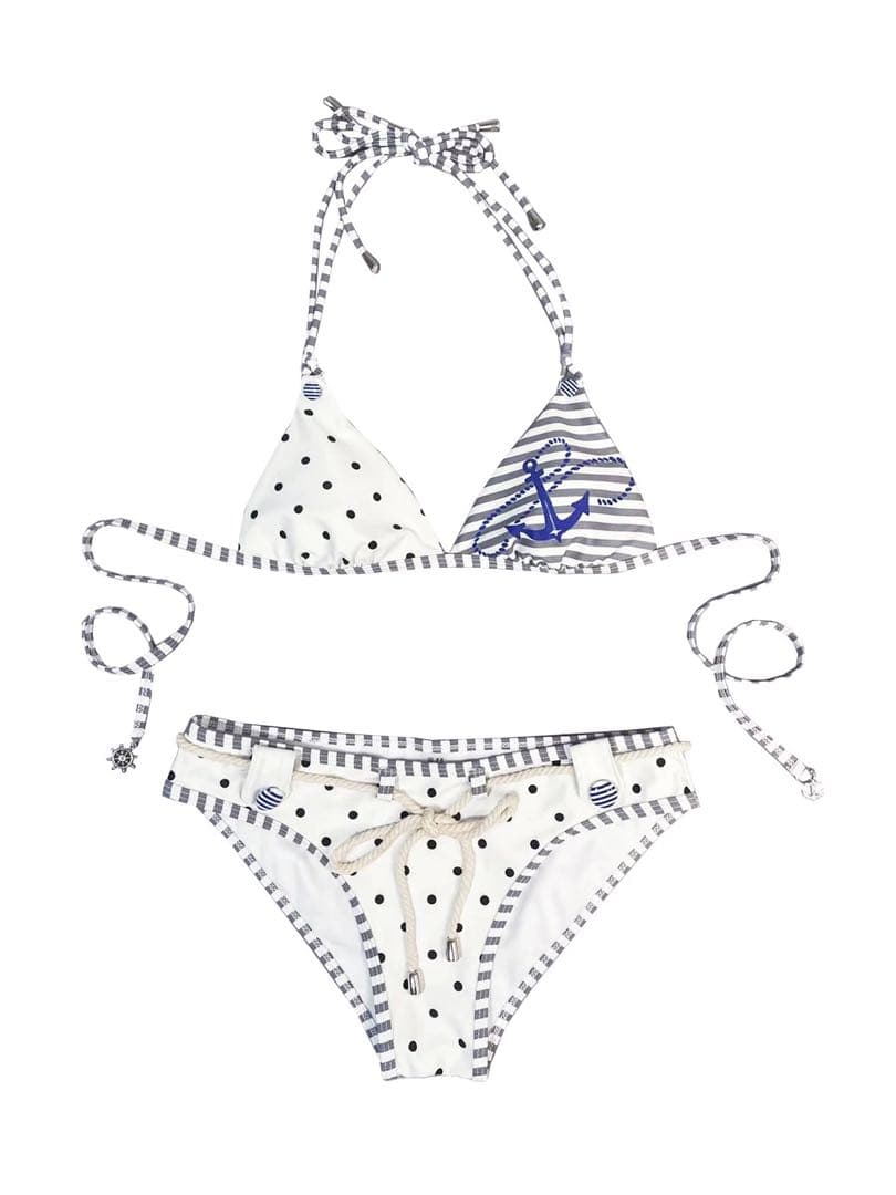 nit alcove ストライプドットセパレート水着