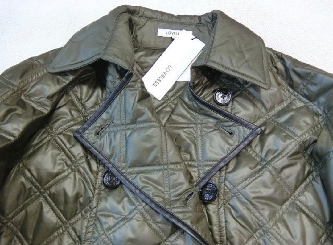 未使用タグ付き♡LOVELESS キルティング　ポンチョ　コート　ベルト付き