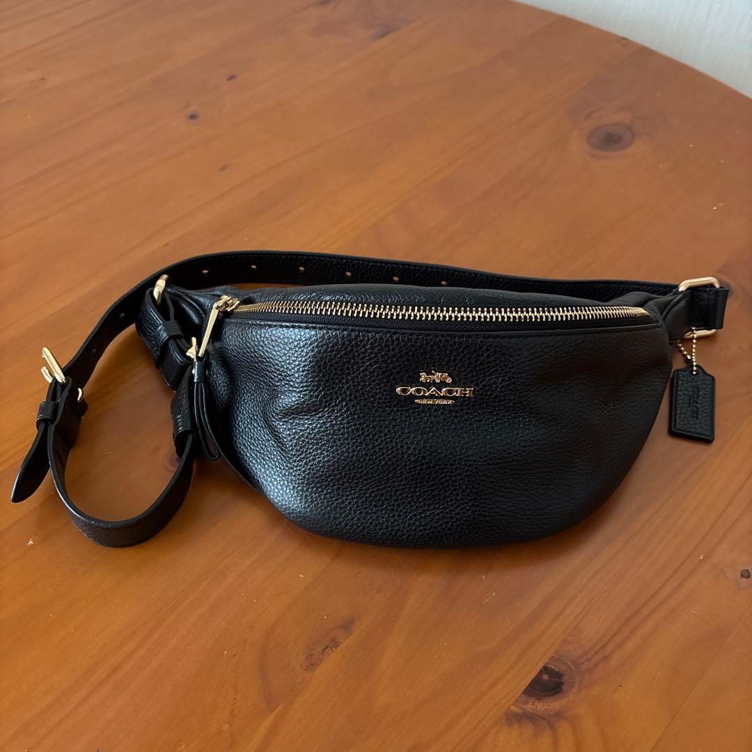 【美品】COACH　f48738　ウエストポーチ　ボディバッグ　ゴールド金具