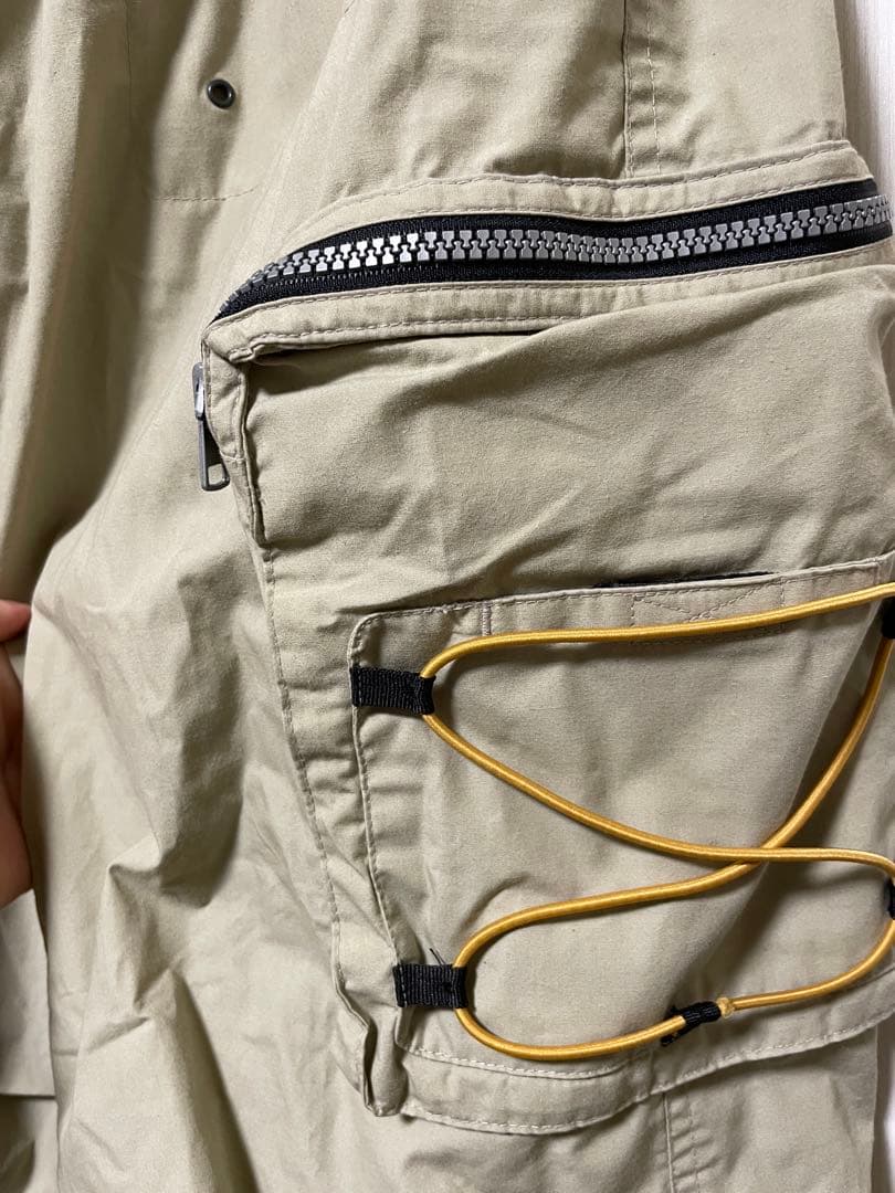 カーゴパンツ カーキ ジッパーポケット付き y2k 平成 ギミック