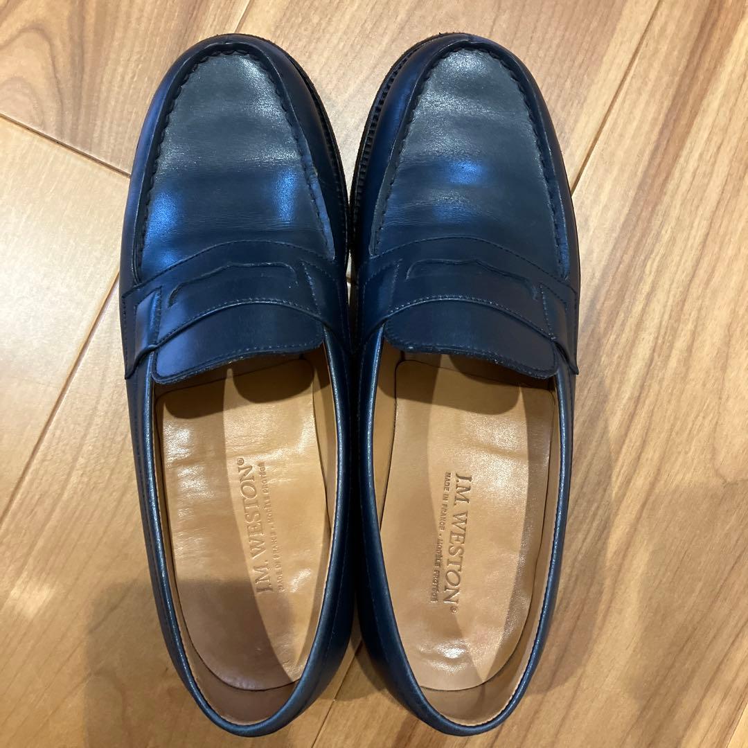 最終価格【極美品】jmweston シグニチャーローファー　ネイビー　3/D
