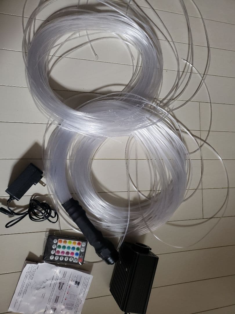 新品　光ファイバー　センサリープレイ　光の知育玩具　200cm ５０本　リモコン