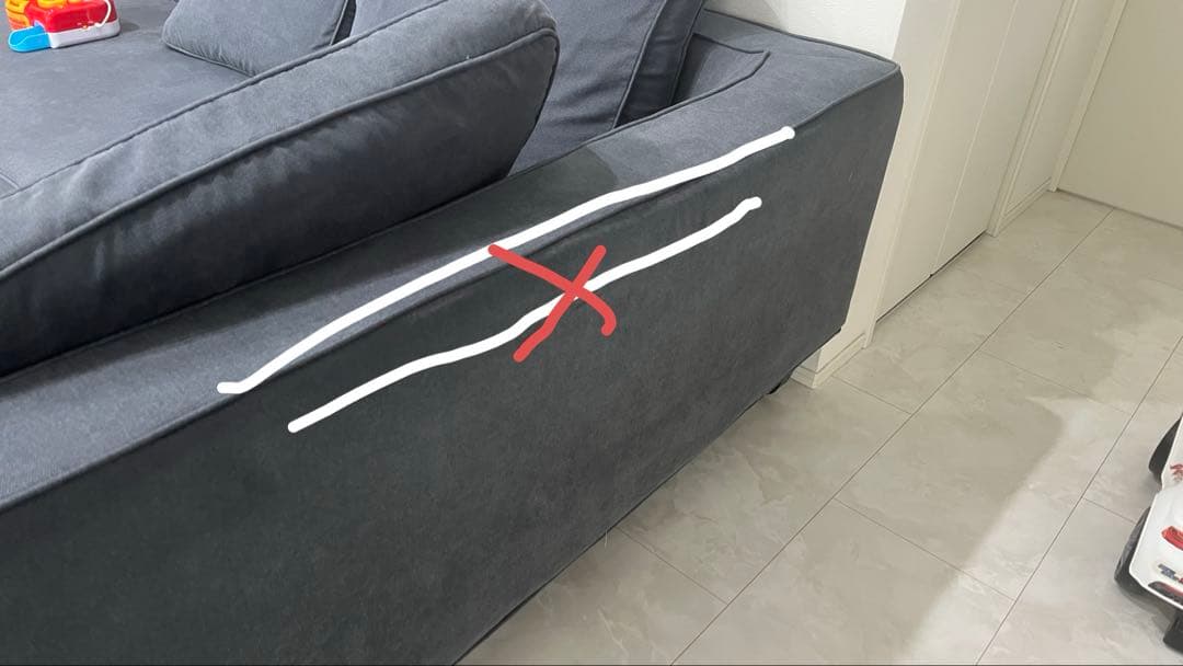 【岡山引取り限定】カウチソファ　セット　panamera パナメーラ　灰色