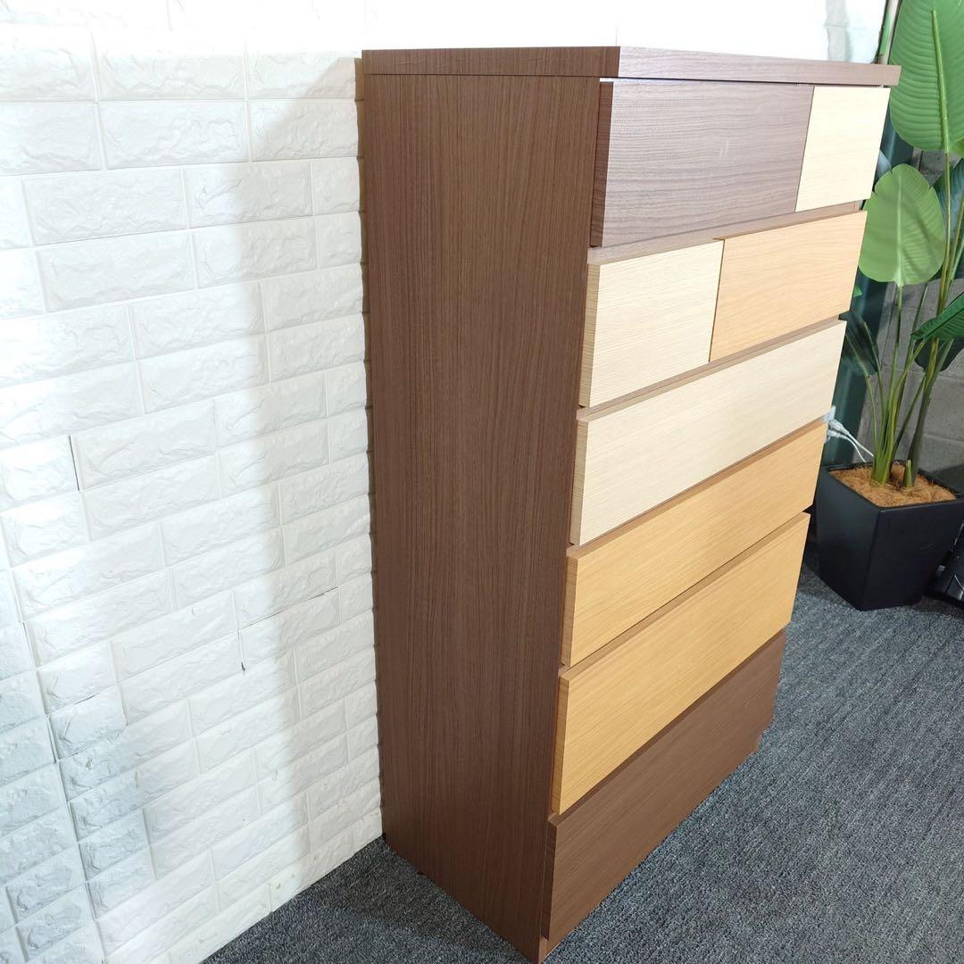 ニトリ チェスト KAREN2 幅80cm 6段 箪笥 衣類収納 家具 B093