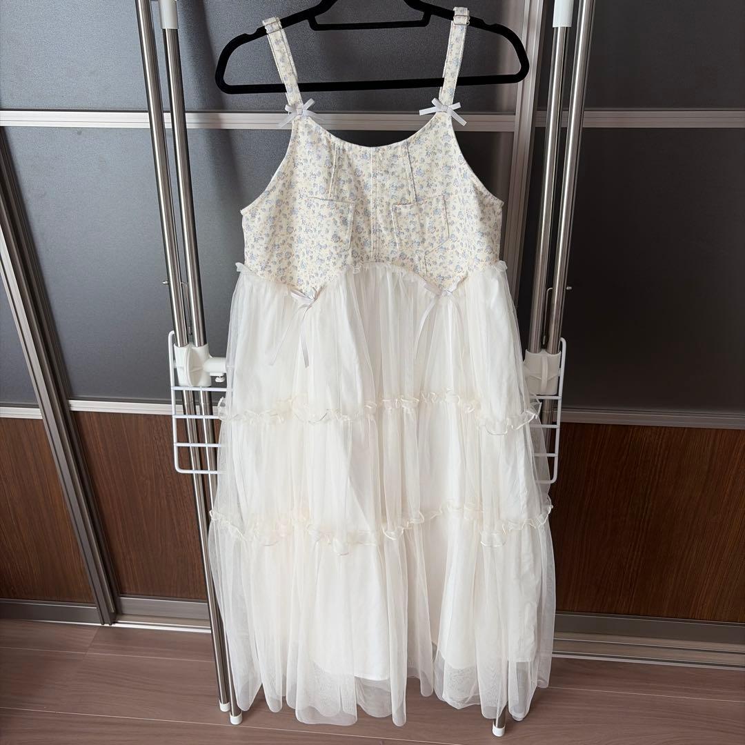 merry jenny petit flowerチュールキャミワンピース