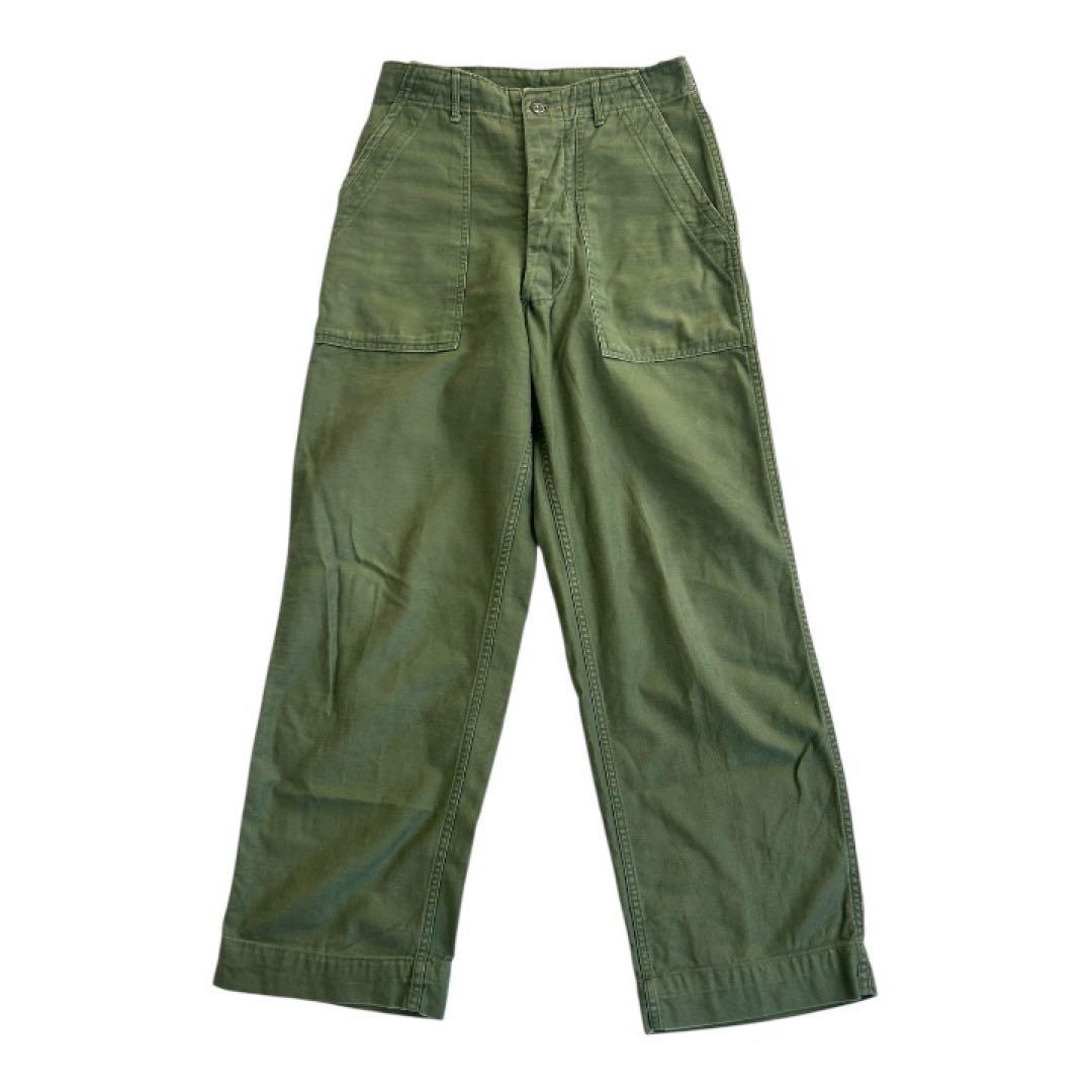 ヴィンテージ ベイカーパンツ OG-107コットンサテン カーキ ボタンフライ