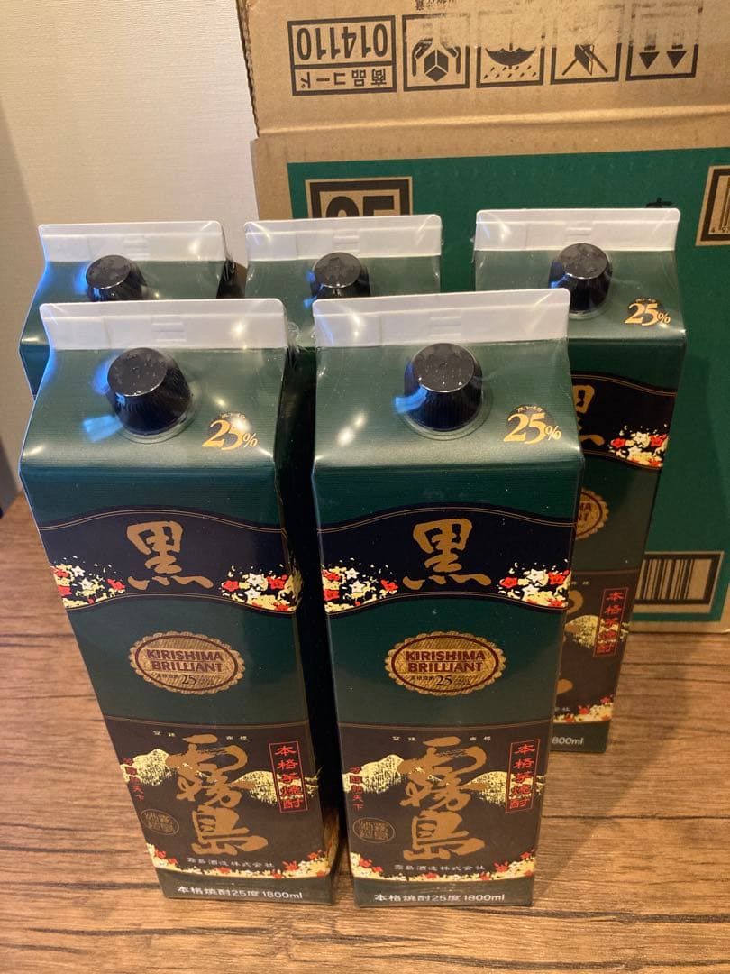 芋焼酎 黒霧島 25度 紙パック1800ml 5パック