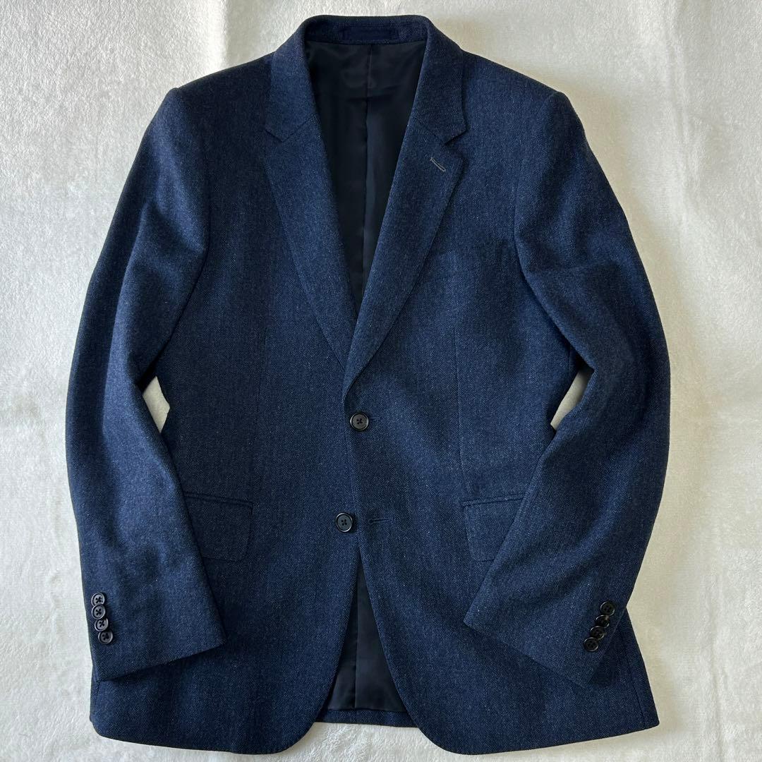 美品 現行タグ ポールスミス ヘリンボーンツイードウール テーラードジャケットM