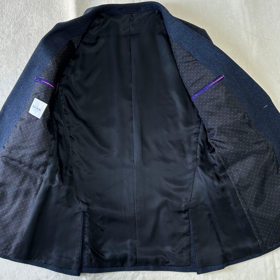 美品 現行タグ ポールスミス ヘリンボーンツイードウール テーラードジャケットM