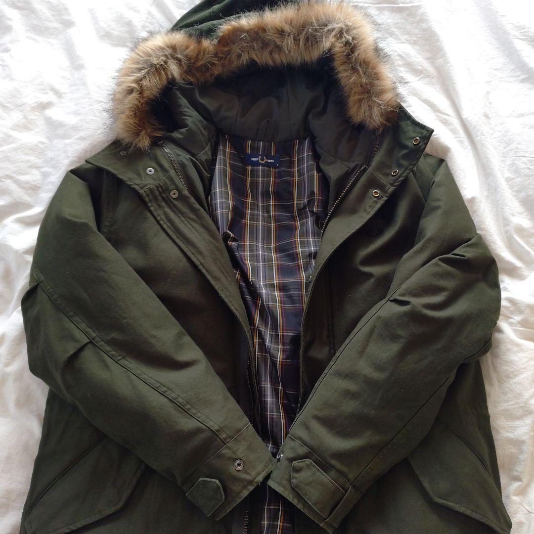 Fred Perry モッズコートフィッシュテールパーカー オリーブグリーン