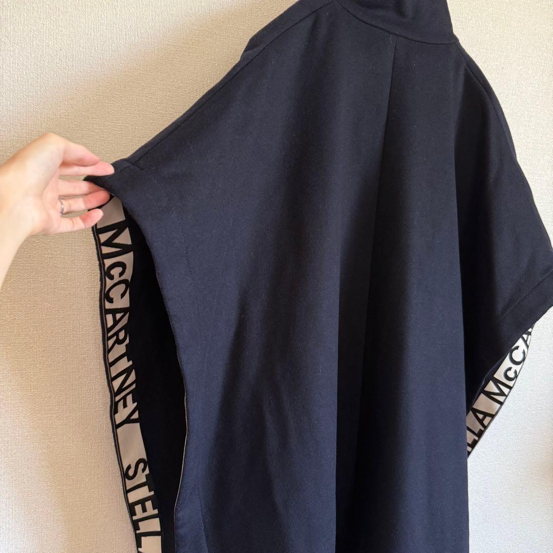 極美品★ステラマッカートニー★ロゴ入りポンチョ★ウールお素材★