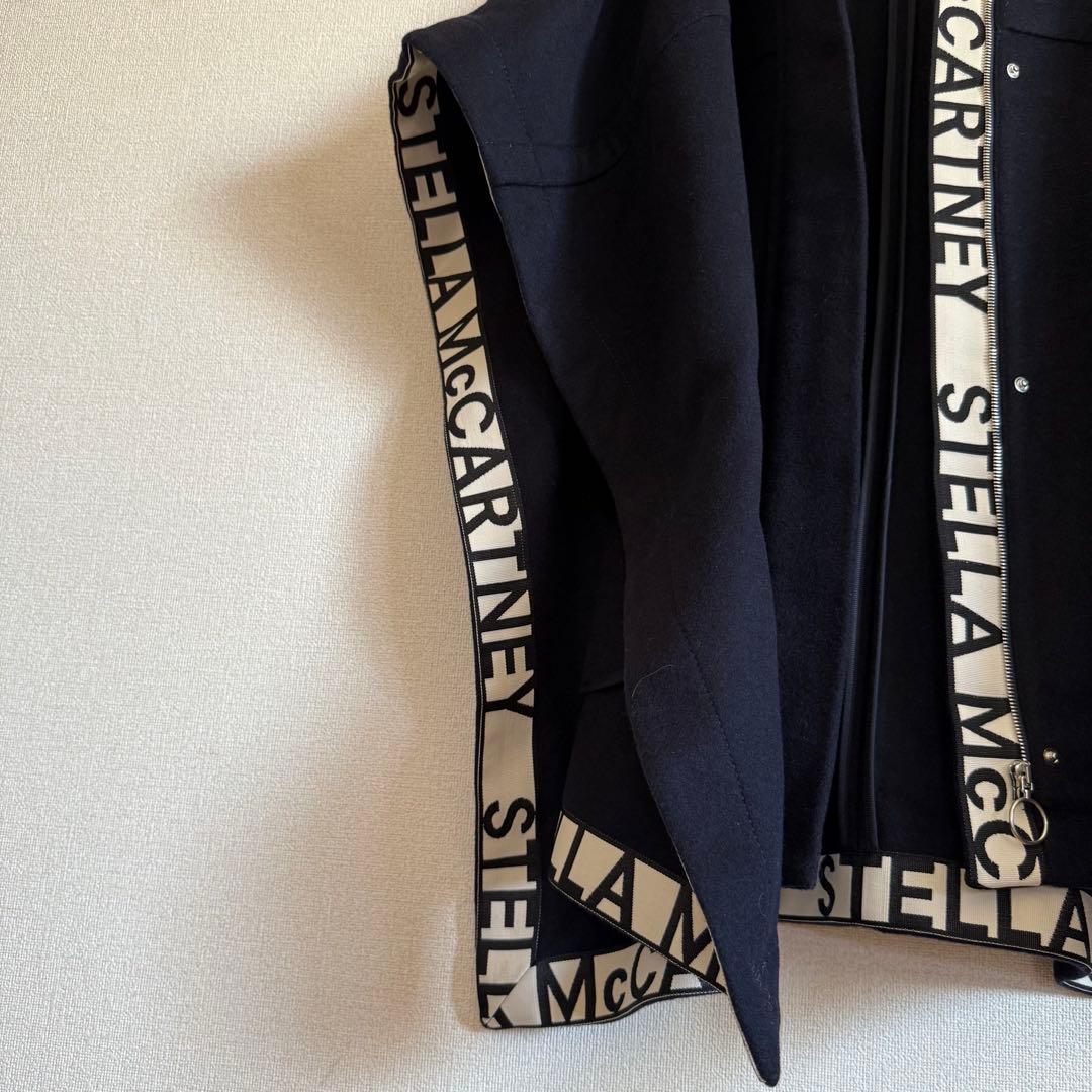 極美品★ステラマッカートニー★ロゴ入りポンチョ★ウールお素材★