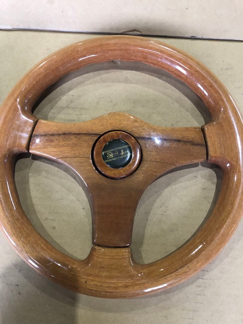 当時物ウッド ステアリング　sport line