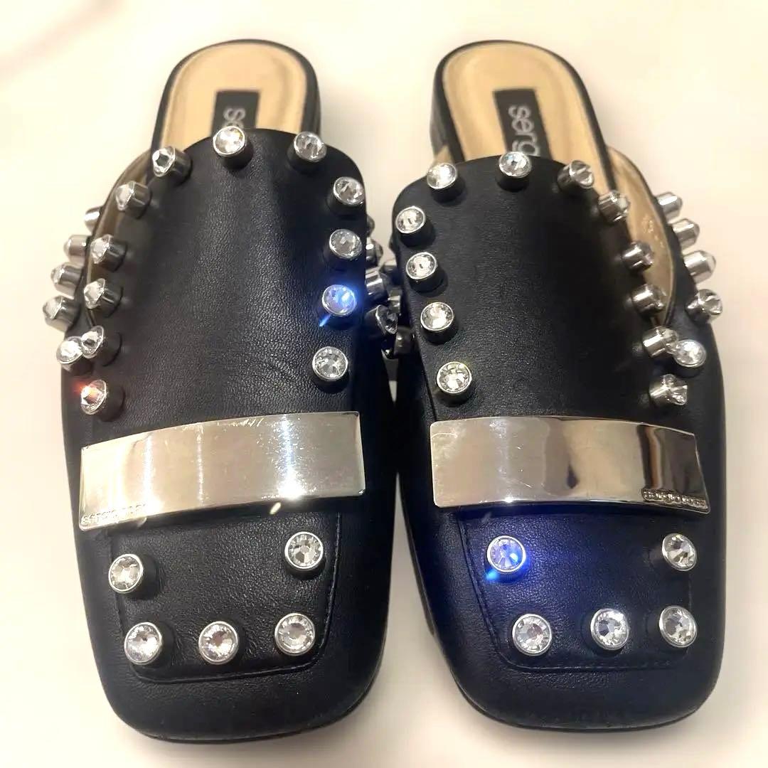 Sergio Rossi ラインストーン付きミュール