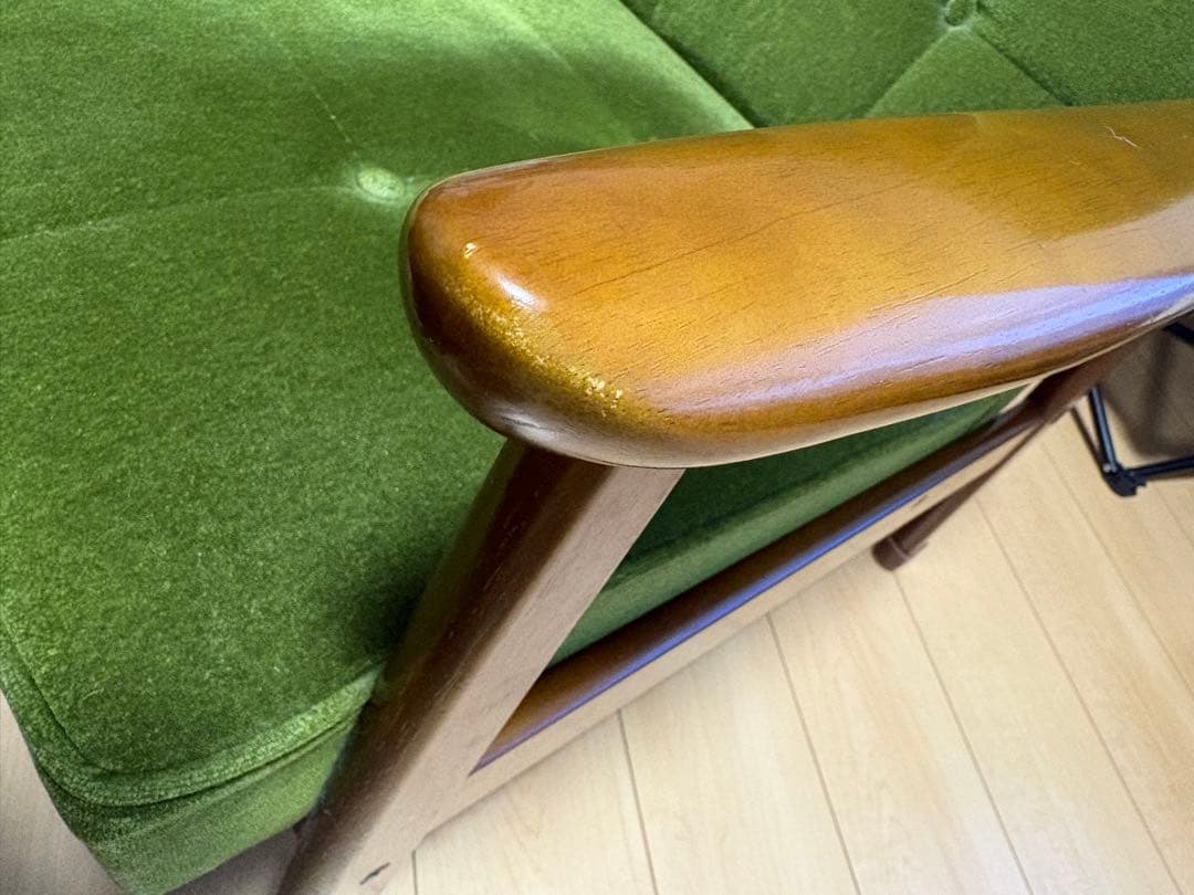 カリモク60 Kチェア 1シーター モケットグリーン