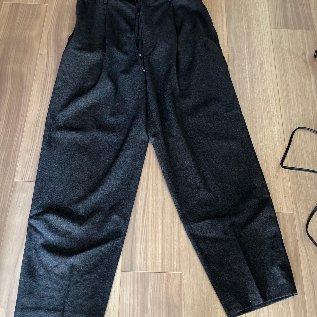 UNITED TOKYO ウールワイドテーパードパンツ　チャコール　金タグ　希少