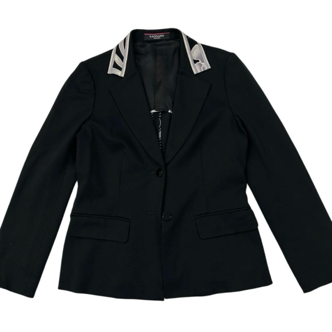 美品 三共生興 LEONARD テーラードジャケット モノトーンカラー