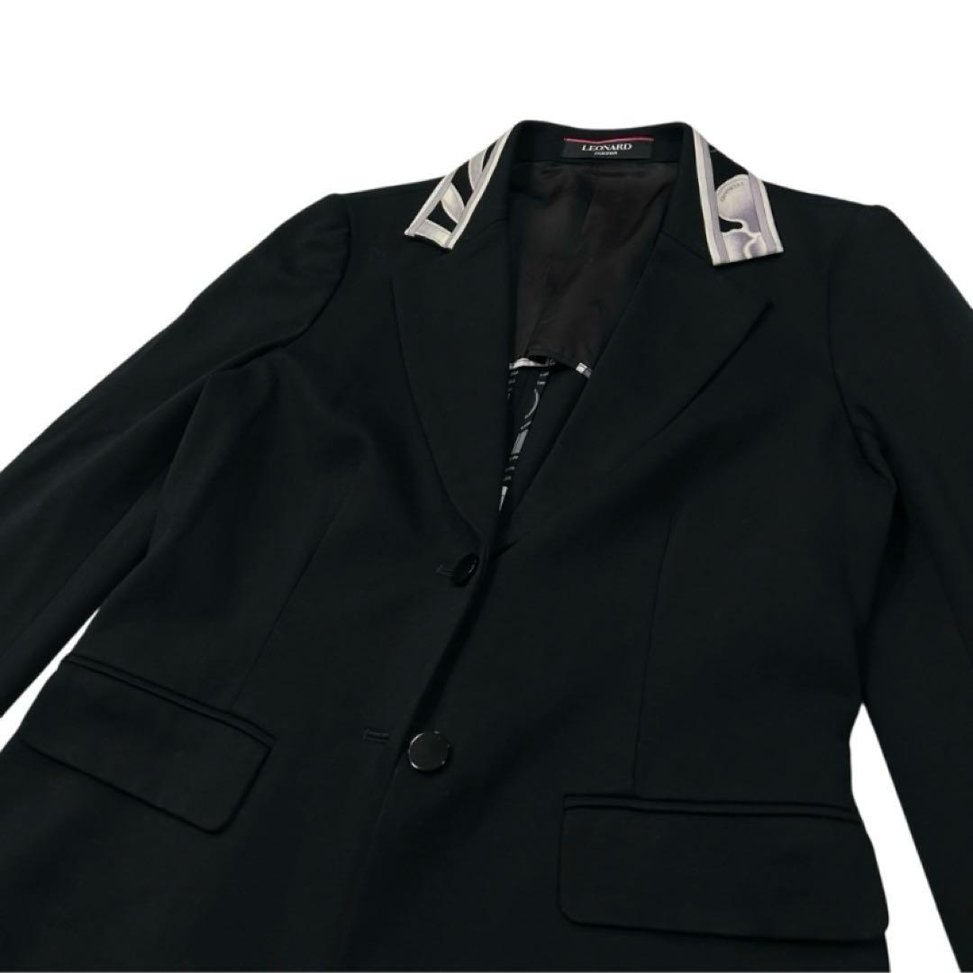 美品 三共生興 LEONARD テーラードジャケット モノトーンカラー