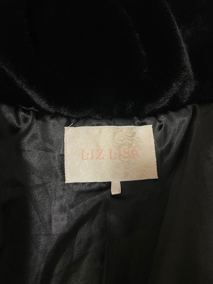 LIZLISA うさみみファーブルゾン 黒 リズリサ