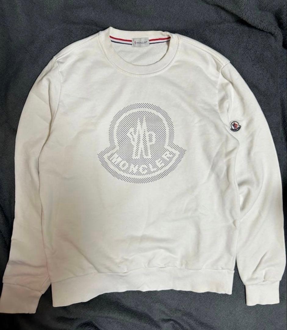 MONCLER スウェット 白 ロゴ