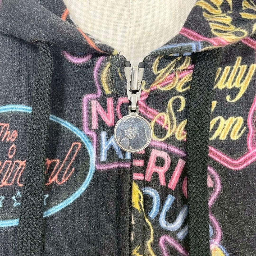 y2k❤️HYSTERIC GLAMOUR ヒスガール ネオンロゴ ジップパーカー