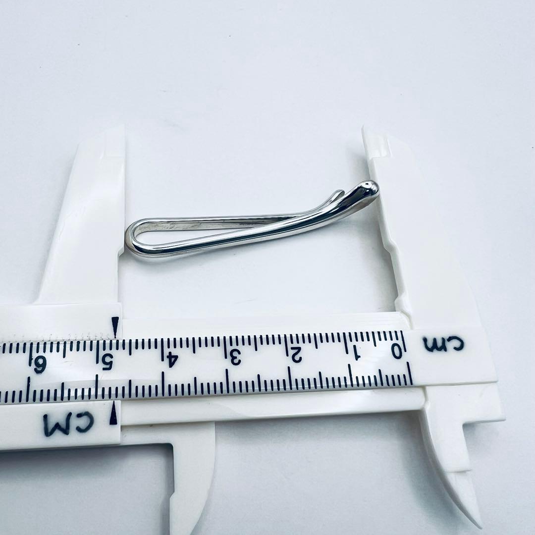 美品　ティファニー　ティアドロップ　ネクタイピン　クリップ　バー　シルバー