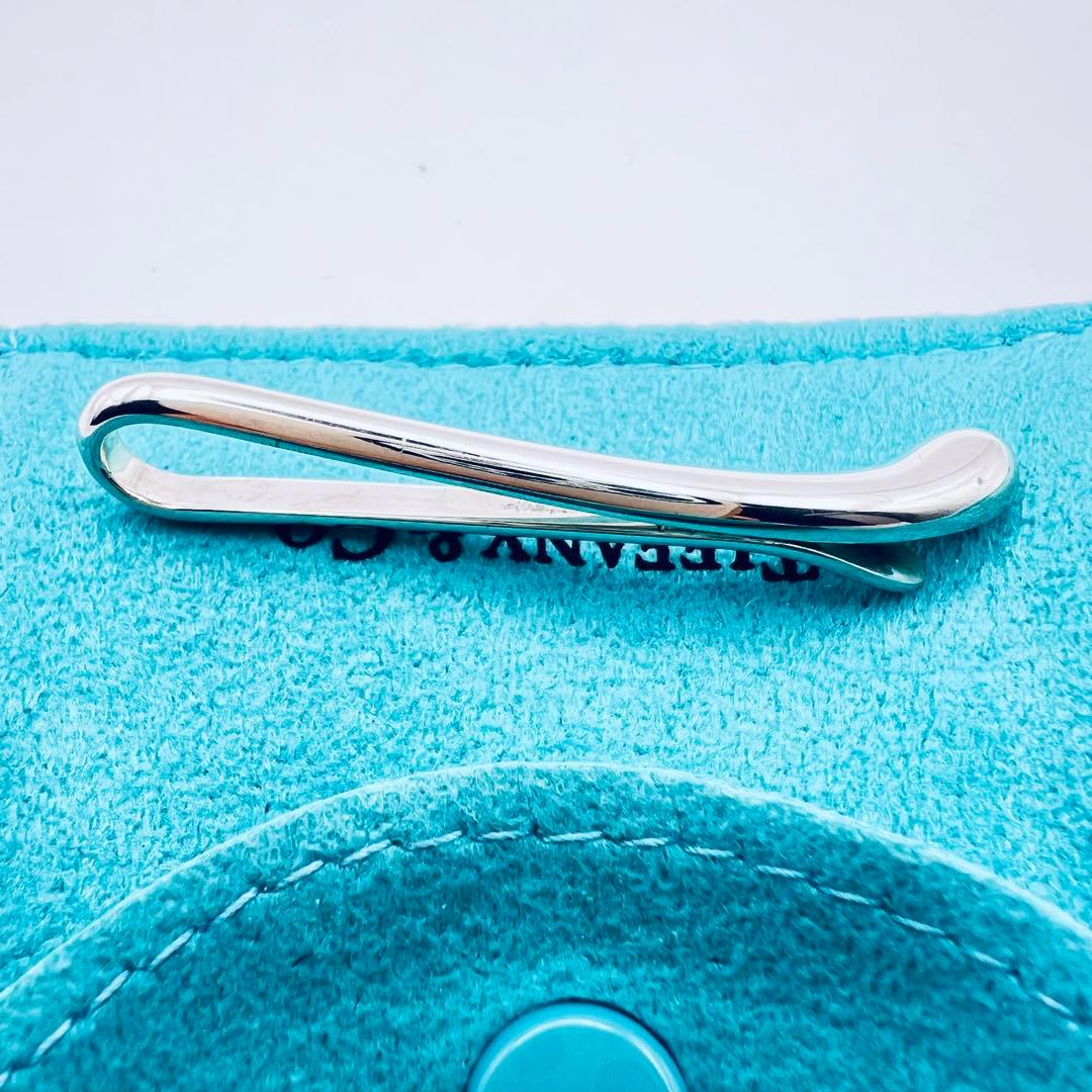 美品　ティファニー　ティアドロップ　ネクタイピン　クリップ　バー　シルバー