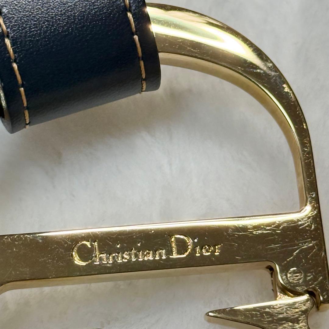 美品 Christian Dior トロッター柄 ベルト CD金具 ゴールド金具