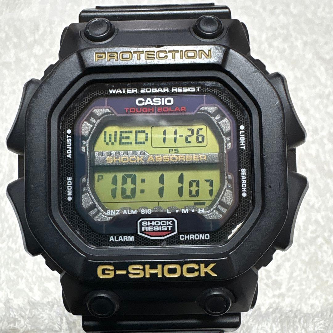 稼働 美品 G-SHOCK GX-56 タフソーラー ブラック ゴールド液晶