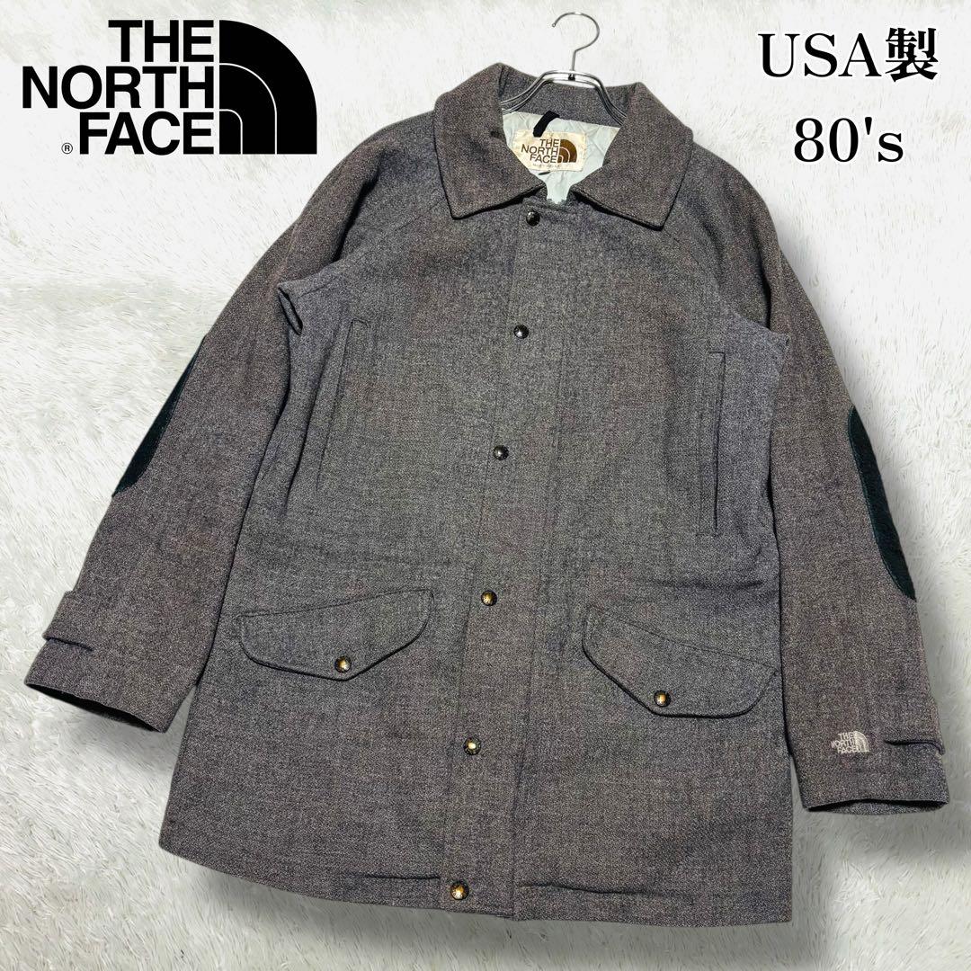 極希少 80's THE NORTH FACE ウール ハーフコート USA製