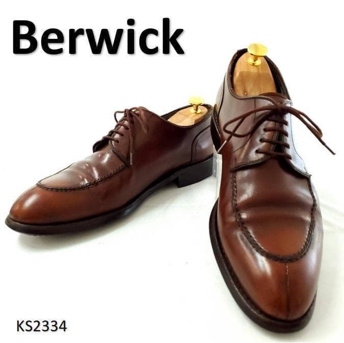 バーウィック　Uチップ　ダイナイトソール　本革　レザー　UK8.5　ブラウン