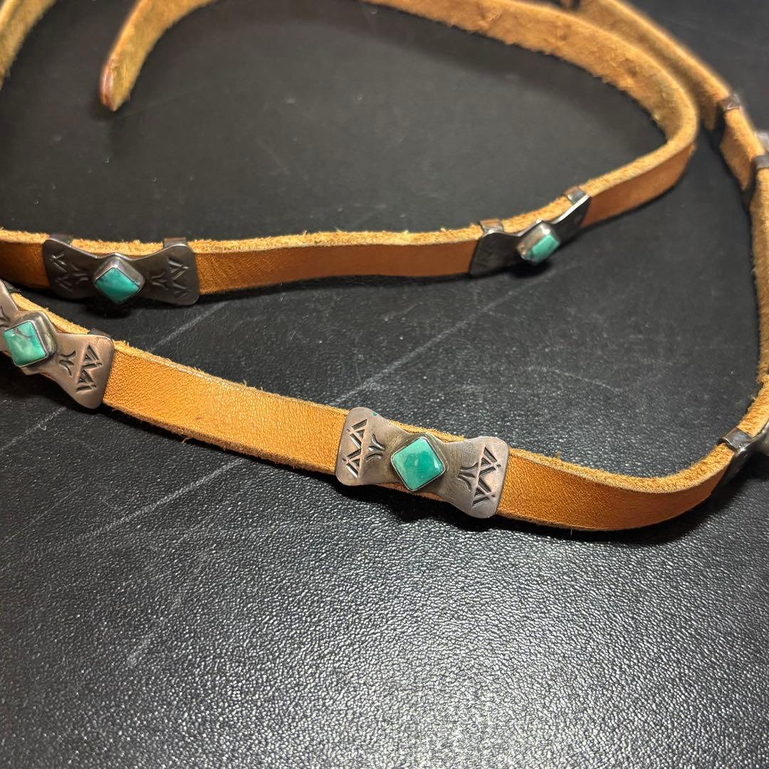 インディアンジュエリー　ナバホ族　Navajo レザー ベルト