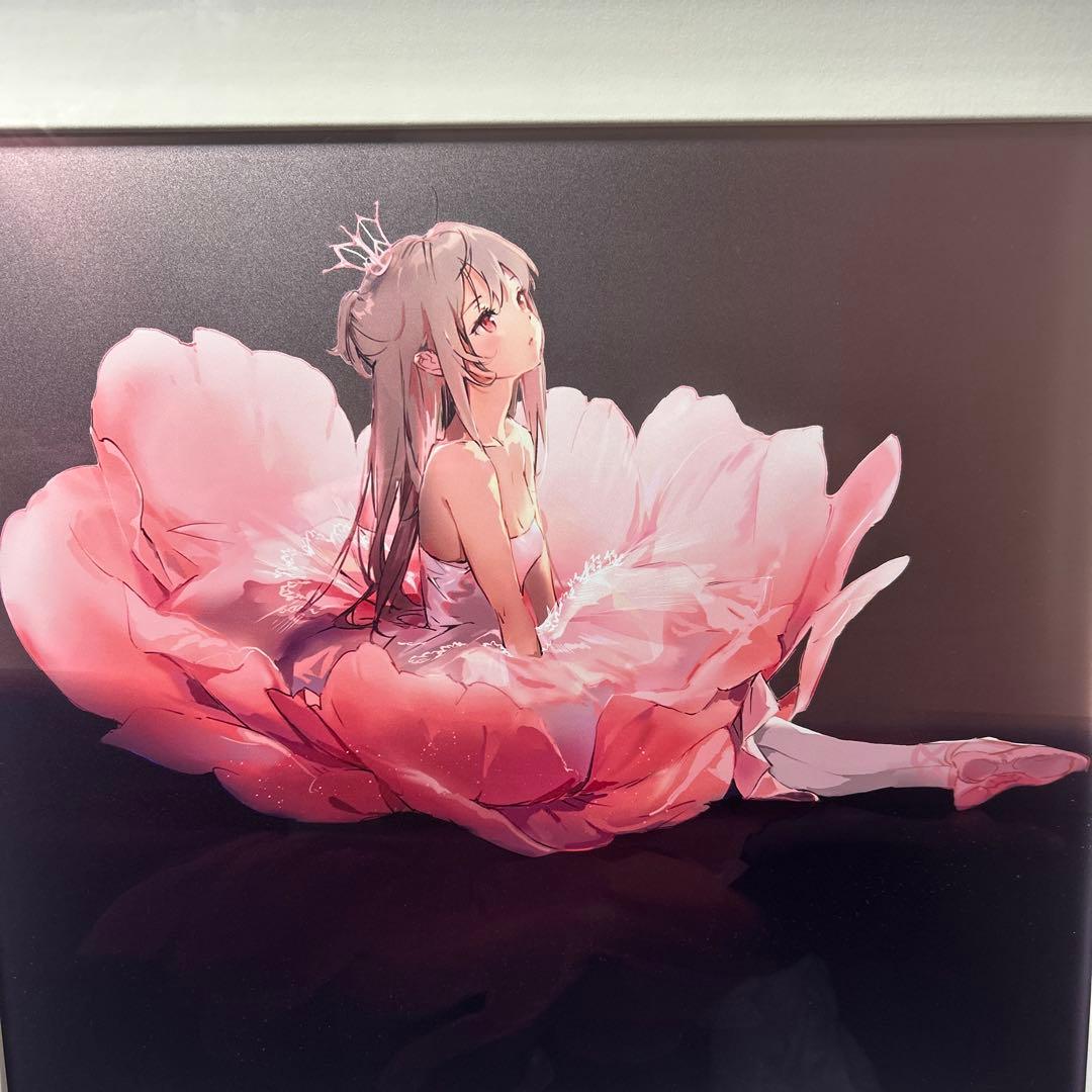 アールビバン 版画 Anmi ME版 夢見るフラミンゴ ミクスドメディア