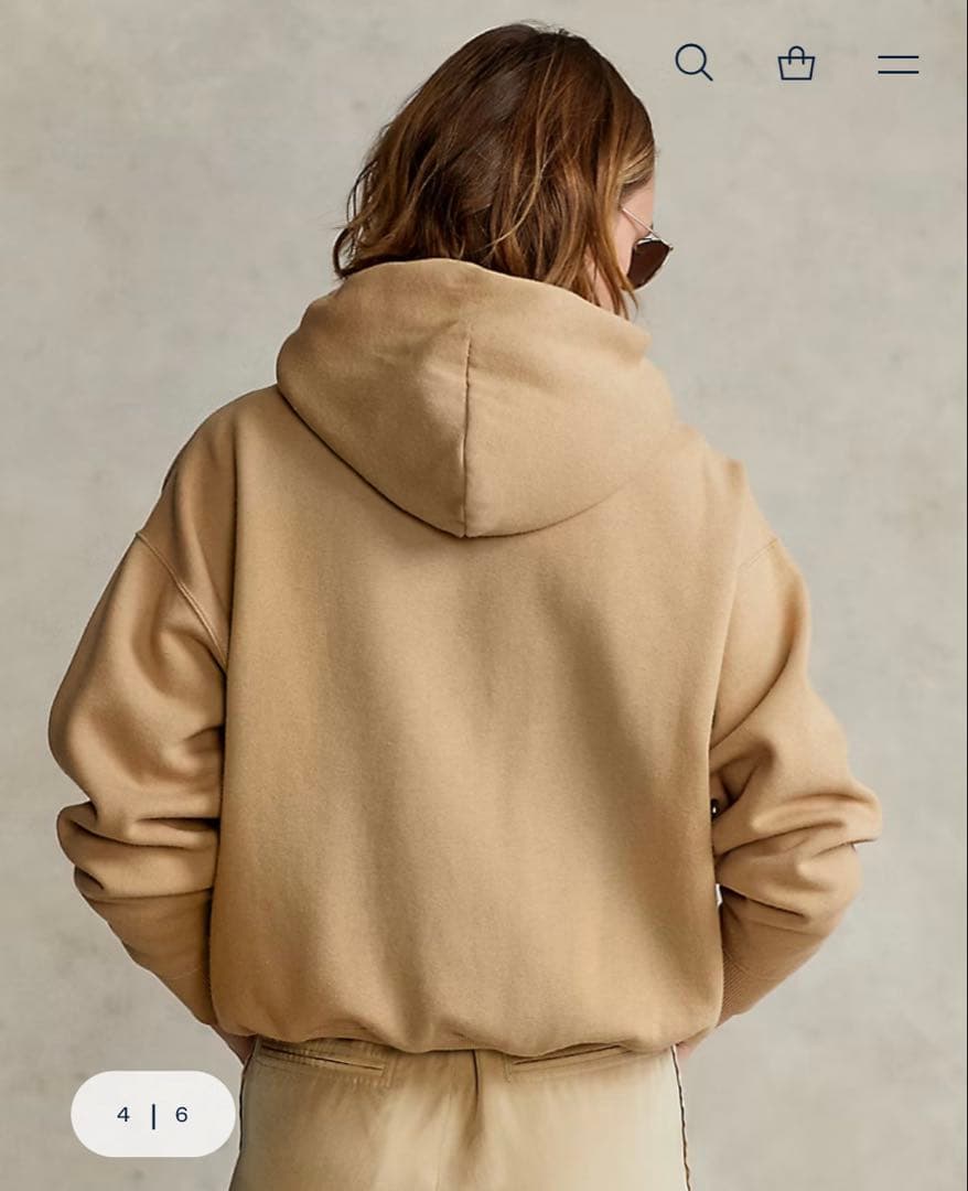 POLO RALPH LAURENトリプルポニードロップショルダーパーカー裏起毛