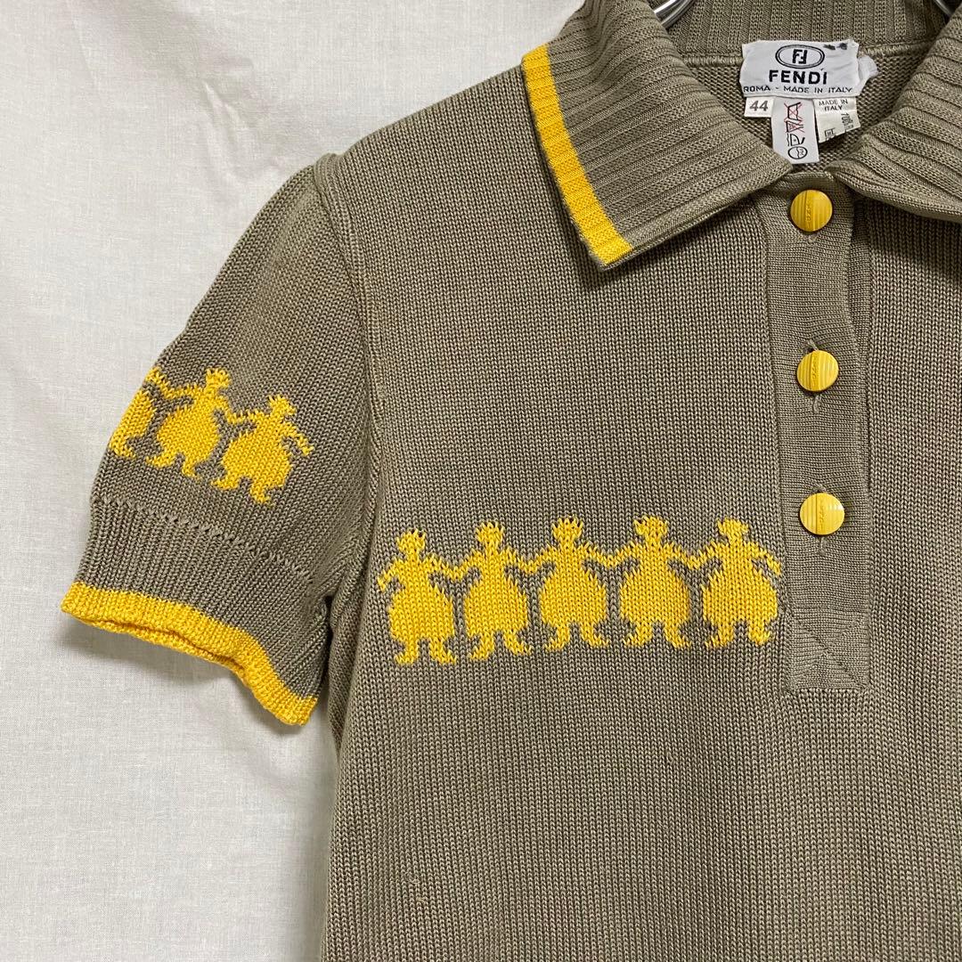 80s-90s FENDI サマーニットポロシャツ