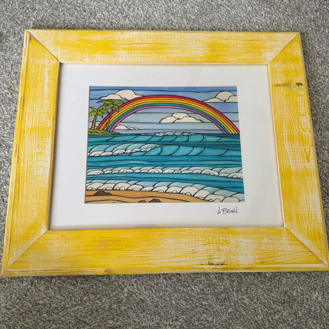 ヘザーブラウン Heather Brown ビーチアート フレーム・額縁付き