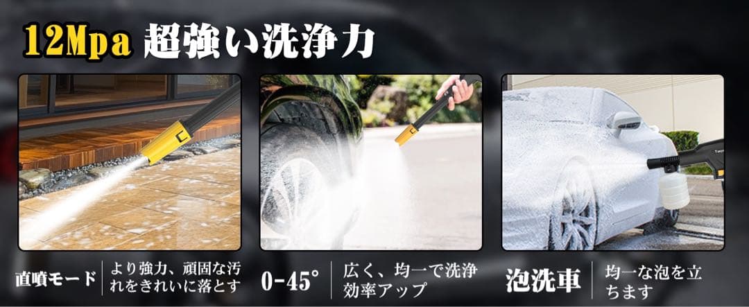 【匿名配送】高圧洗浄機12MPa 家庭用高圧洗浄機 3段階水圧調節